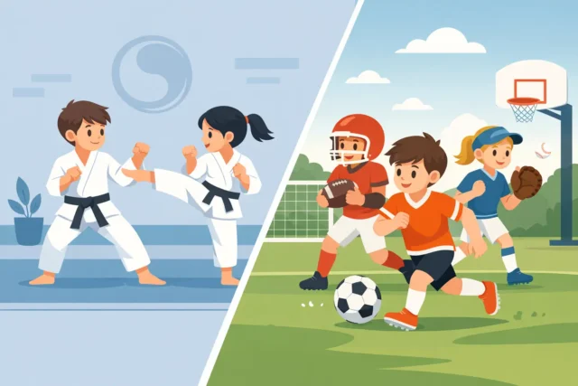 Kids Martial Arts Versus Team Sports for Your Child